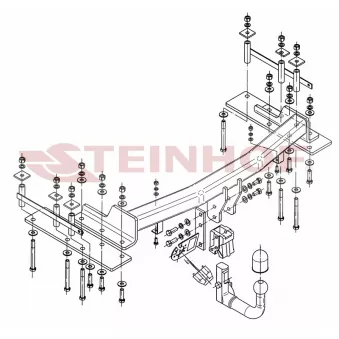 Dispositif d'attelage STEINHOF S-453 pour SSANGYONG KYRON 2.0 Xdi - 136cv