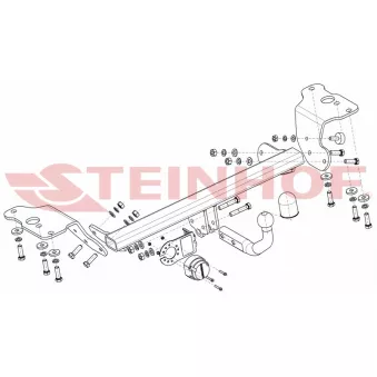 Dispositif d'attelage STEINHOF T-090 pour TOYOTA AURIS 1.6 - 132cv