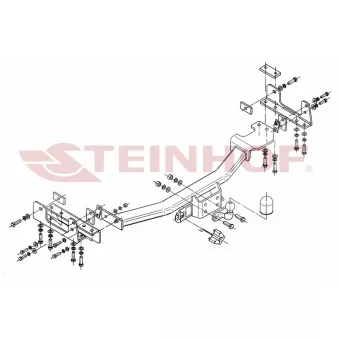 Dispositif d'attelage STEINHOF T-161 pour TOYOTA LAND CRUISER 4.7 V8 - 288cv