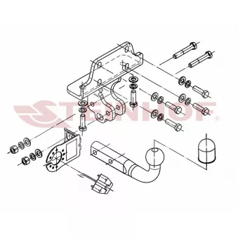 Dispositif d'attelage STEINHOF T-163 pour TOYOTA LAND CRUISER 3.0 D-4D - 125cv