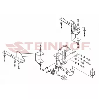Dispositif d'attelage STEINHOF T-168 pour TOYOTA LAND CRUISER 3.0 D-4D - 190cv