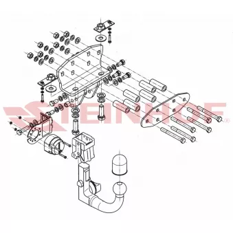 Dispositif d'attelage STEINHOF T-172 pour TOYOTA LAND CRUISER 4.6 V8 - 318cv