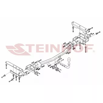 Dispositif d'attelage STEINHOF T-194 pour TOYOTA RAV 4 2.5 Hybrid - 197cv