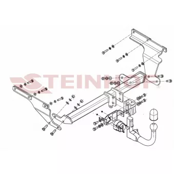 Dispositif d'attelage STEINHOF T-213 pour TOYOTA VERSO 1.33 - 99cv