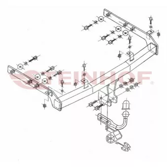 Dispositif d'attelage STEINHOF V-135 pour VOLKSWAGEN SHARAN 2.0 i - 115cv