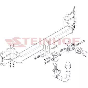 Dispositif d'attelage STEINHOF V-163 pour MAZDA 3 4.0 V8 TDI 4motion - 421cv