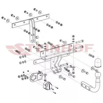 Dispositif d'attelage STEINHOF V-276 pour VOLVO C30 T5 - 220cv