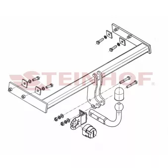 Dispositif d'attelage STEINHOF V-296 pour HYUNDAI H350 1.6 DRIVE - 114cv