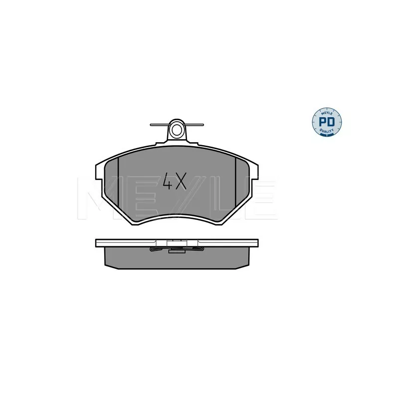 Jeu de 4 plaquettes de frein avant MEYLE 025 201 6819/PD - Visuel 1