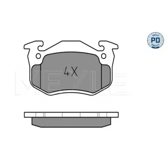 Jeu de 4 plaquettes de frein avant MEYLE OEM 7701205277