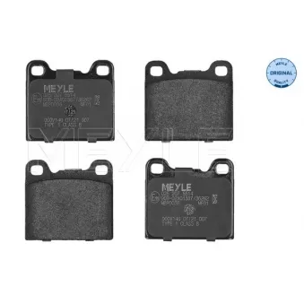 Jeu de 4 plaquettes de frein arrière MEYLE OEM 271758