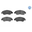 Jeu de 4 plaquettes de frein avant MEYLE [025 216 9715/W]
