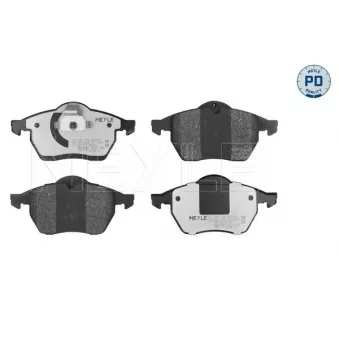 Jeu de 4 plaquettes de frein avant MEYLE OEM 1605654