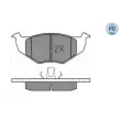 MEYLE 025 218 6615/PD - Jeu de 4 plaquettes de frein avant