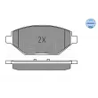 MEYLE 025 225 2218 - Jeu de 4 plaquettes de frein avant