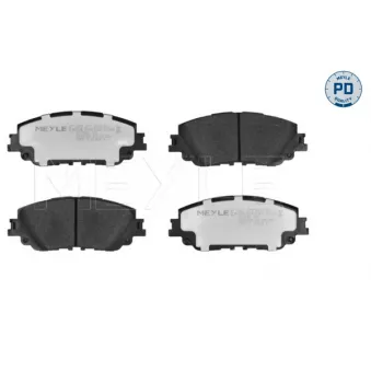 Jeu de 4 plaquettes de frein avant MEYLE 025 227 6817/PD