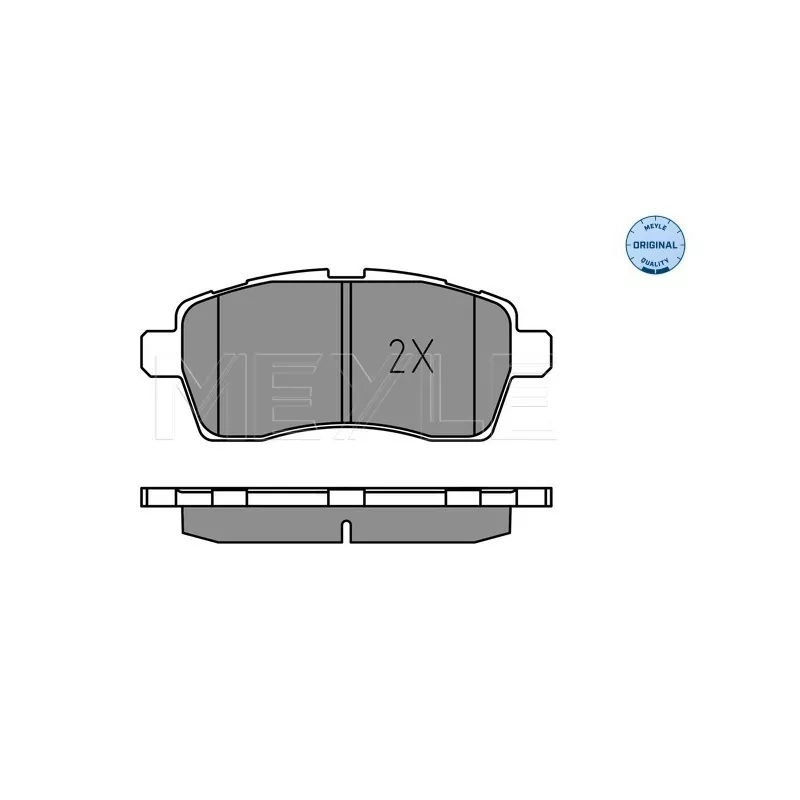 Jeu de 4 plaquettes de frein avant MEYLE 025 228 5015 - Visuel 1
