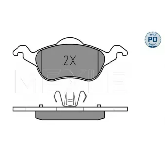Jeu de 4 plaquettes de frein avant MEYLE OEM 1075558
