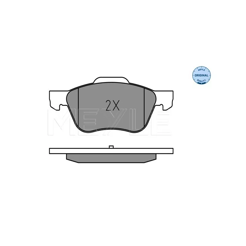 Jeu de 4 plaquettes de frein avant MEYLE 025 231 6017 - Visuel 1