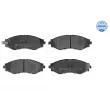 Jeu de 4 plaquettes de frein avant MEYLE [025 232 3417/W]