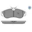 MEYLE 025 236 0319/PD - Jeu de 4 plaquettes de frein avant