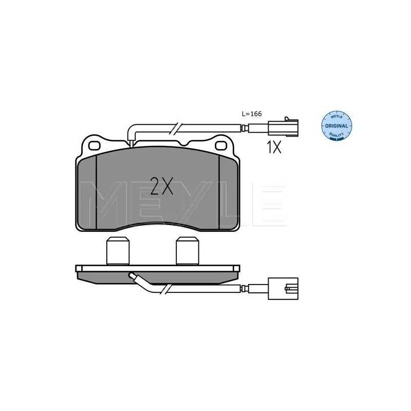 Jeu de 4 plaquettes de frein avant MEYLE 025 237 5716 - Visuel 1