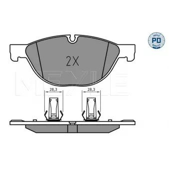 Jeu de 4 plaquettes de frein avant MEYLE OEM C2D3801