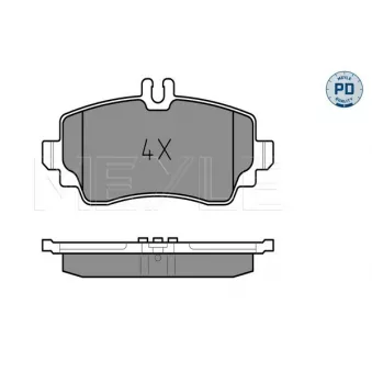 Jeu de 4 plaquettes de frein avant MEYLE OEM 4144200220