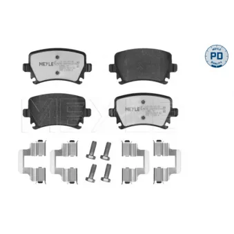 Jeu de 4 plaquettes de frein arrière MEYLE OEM 3C0698451A