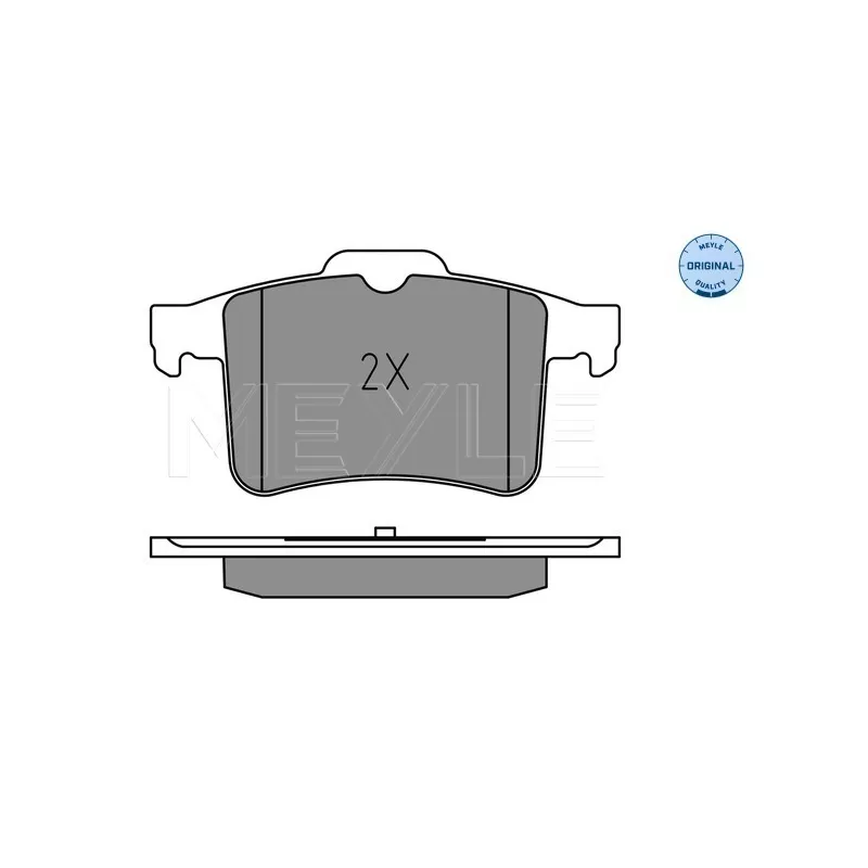 Jeu de 4 plaquettes de frein arrière MEYLE 025 251 1416 - Visuel 1