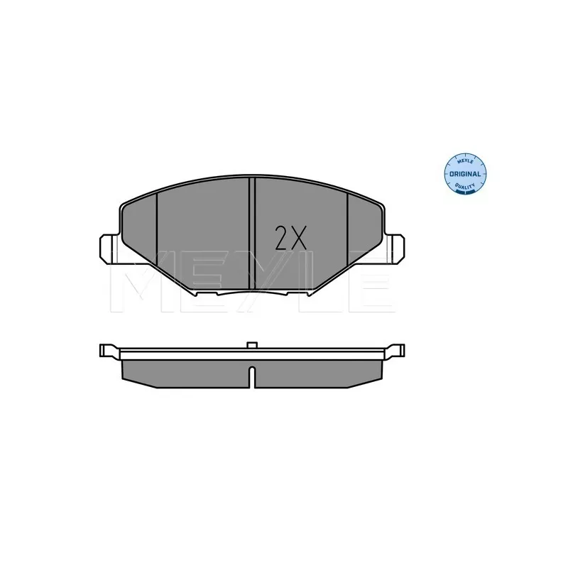 Jeu de 4 plaquettes de frein avant MEYLE 025 256 8118 - Visuel 1