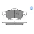 MEYLE 025 259 0621 - Jeu de 4 plaquettes de frein avant
