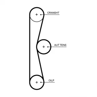 Courroie crantée GATES T375HOB pour FORD FOCUS 1.0 EcoBoost mHEV - 155cv