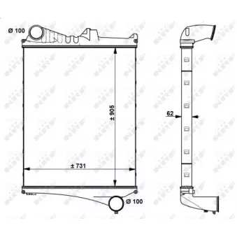 Intercooler, échangeur NRF OEM 22235314