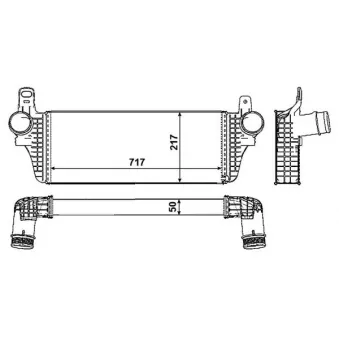 NRF 30466 - Intercooler, échangeur