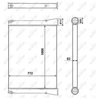 Intercooler, échangeur NRF OEM 1664051