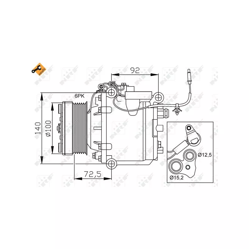 Compresseur, climatisation NRF 32165 - Visuel 1