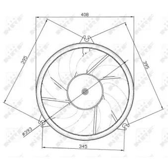 Ventilateur, refroidissement du moteur NRF OEM 125487