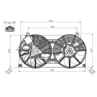 Ventilateur, refroidissement du moteur NRF OEM 214934GA0A