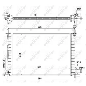 Radiateur, refroidissement du moteur NRF 50130A
