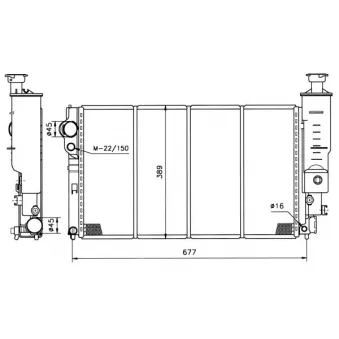 Radiateur, refroidissement du moteur NRF OEM 1301J5