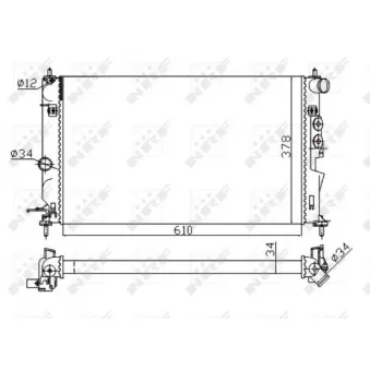 Radiateur, refroidissement du moteur NRF 50563A