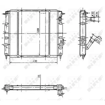 Radiateur, refroidissement du moteur NRF OEM 6006000711