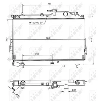 Radiateur, refroidissement du moteur NRF 53364