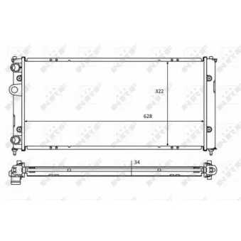 Radiateur, refroidissement du moteur NRF 58386