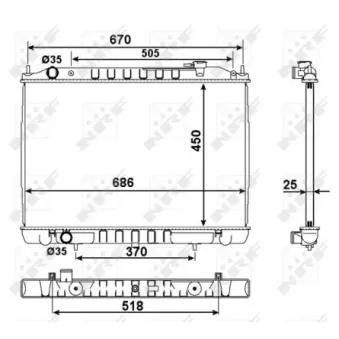 NRF 58418 - Radiateur, refroidissement du moteur