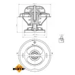 NRF 725074 - Thermostat, liquide de refroidissement