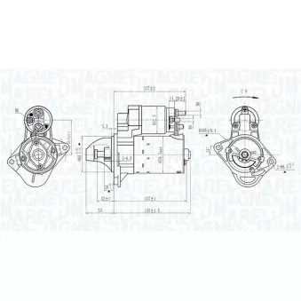 Démarreur MAGNETI MARELLI OEM 25200067