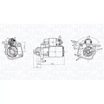 Démarreur MAGNETI MARELLI OEM 1614016380