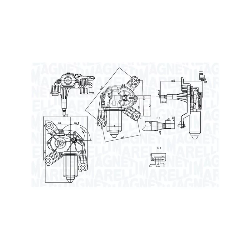 Moteur d'essuie-glace MAGNETI MARELLI 064070800010 - Visuel 1